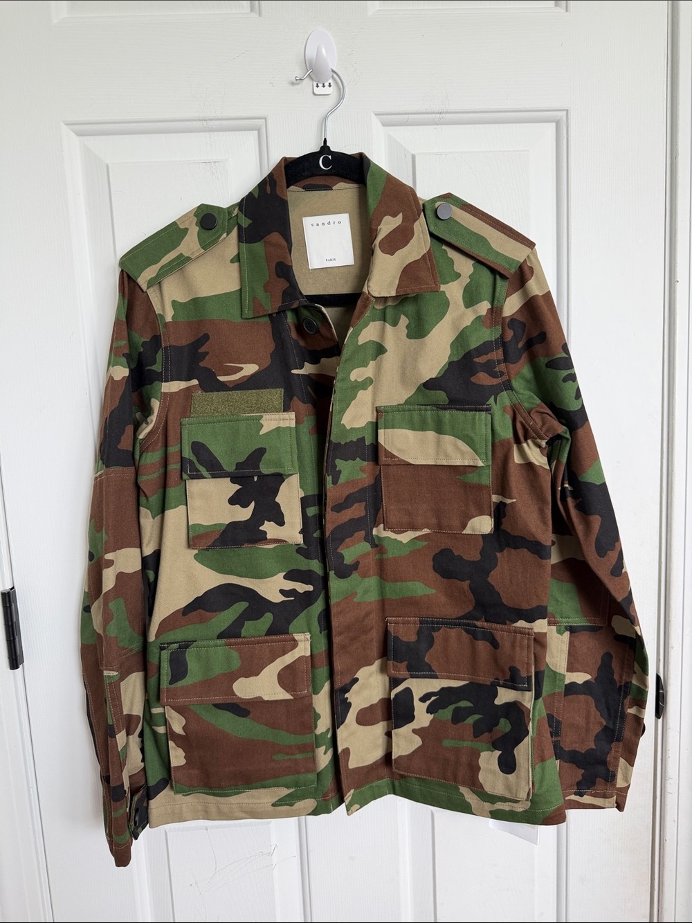 Sandro Paris GI Rescue Camo Military Jacket size small